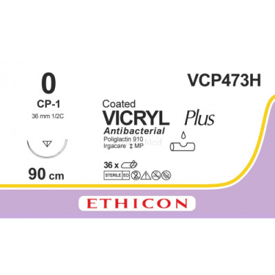 VICRYL PLUS 0 VCP473H CP-1 90cm - 36fils
