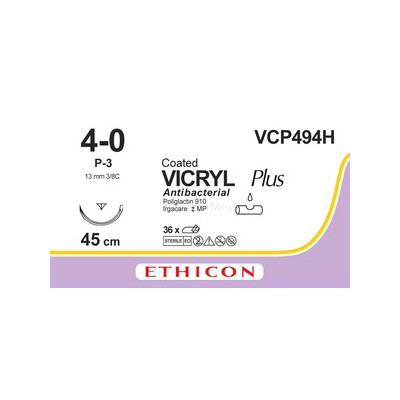 VICRYL PLUS USP4/0 VCP494H P-3 45cm - 36fils