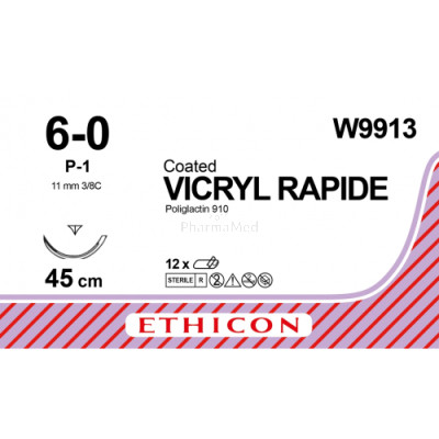 VICRYL RAPID USP6/0 W9913 Und P-1 45cm - 12fils