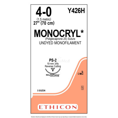 MONOCRYL USP4/0 Y426H PS-2 Und 70cm - 36fils